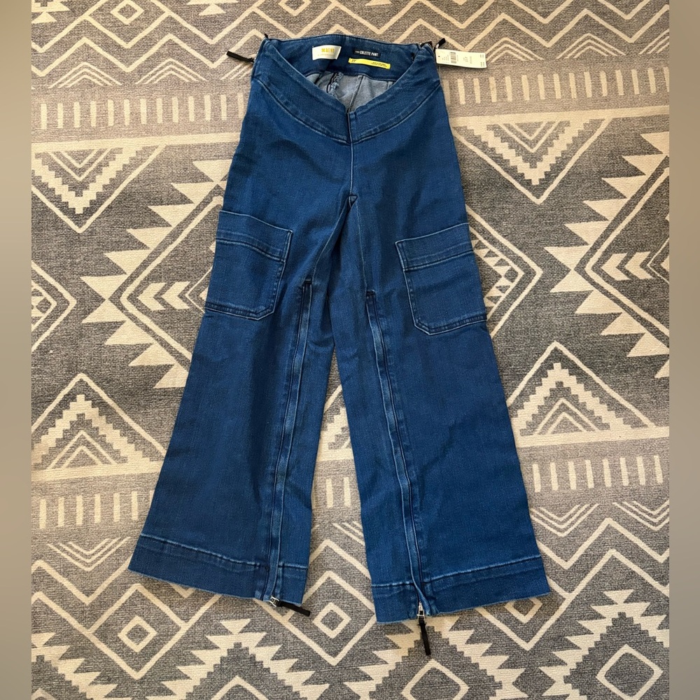 Anthropologie ADAPTIVE-SEATED Maeve Collette Cropped Wide Leg Pant